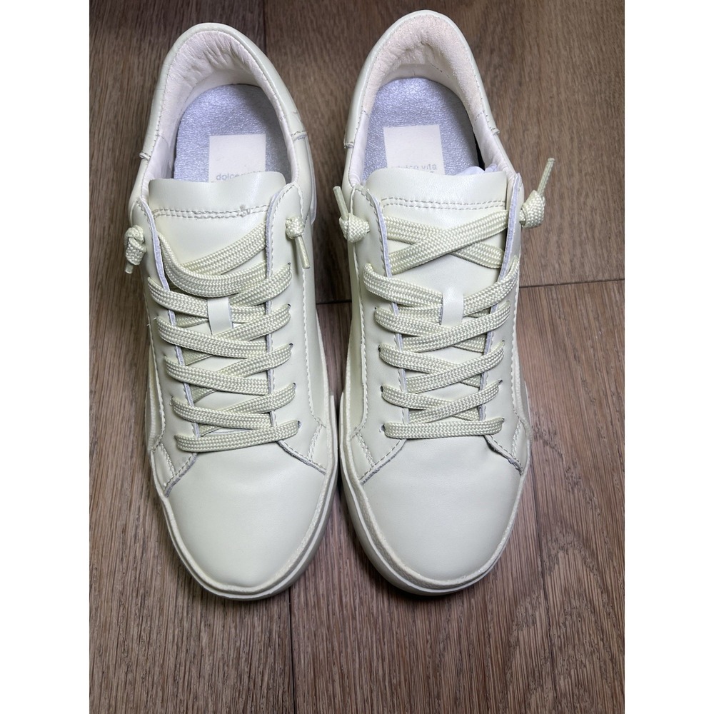 Women's Dolce Vita Zina 360 6.5 Casual Cream Colored Sneakers New - Picture 3 of 7